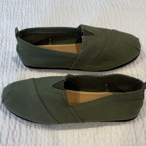 Joe Fresh Forest Green Canvas Loafers